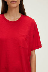 GIUSEPPA RED COTTON BLEND T-SHIRT