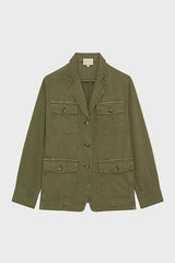 ROZALIA MILITARY STYLE COTTON LINEN JACKET