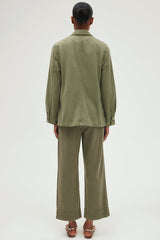 ROZALIA MILITARY STYLE COTTON LINEN JACKET