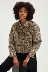 ROSELIE LEOPARD DENIM JACKET