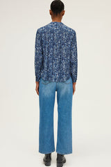 AKINA SOFT FOLIAGE PRINT BLOUSE