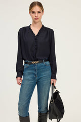 ALITA LUREX RUFFLED SHIRT