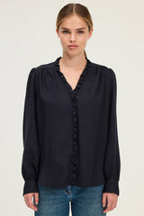 ALITA LUREX RUFFLED SHIRT