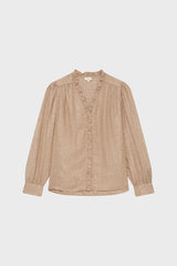 ARIANNE GOLDEN RUFFLED SHIRT