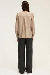 ARIANNE GOLDEN RUFFLED SHIRT