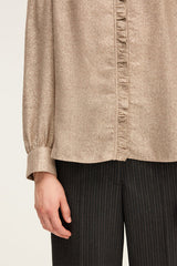 ARIANNE GOLDEN RUFFLED SHIRT