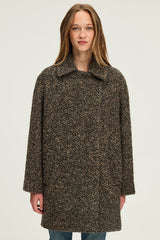 MIRTHA HERRINGBONE BOUCLETTE COAT
