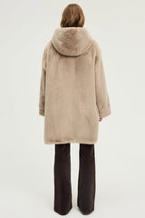 MAVELA REVERSIBLE FAUX FUR COAT