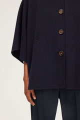 MAELINE WOOL CAPE COAT