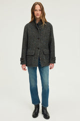 MATHIA STANDUP COLLAR BOUCLETTE COAT