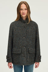 MATHIA STANDUP COLLAR BOUCLETTE COAT