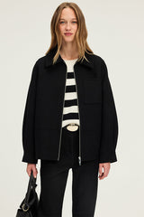 MAELIA DOUBLE FACED WOOL JACKET
