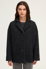 MALLORY LUREX HERRINGBONE COAT