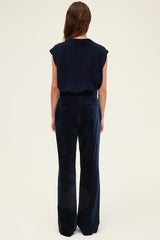 CYANA FLARED VELVET TROUSERS