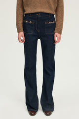 CIRA RAW FLARED JEANS