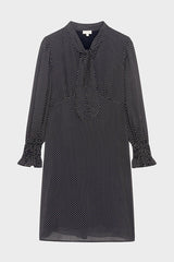 LYVIANE FITTED POLKA DOTS MINI DRESS