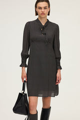LYVIANE FITTED POLKA DOTS MINI DRESS