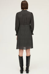 LYVIANE FITTED POLKA DOTS MINI DRESS