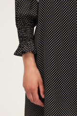 LYVIANE FITTED POLKA DOTS MINI DRESS