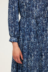 LIAN FOLIAGE PRINT MAXI DRESS