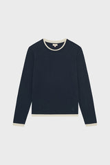 HALIMA NAVY LAYERING EFFECT T-SHIRT