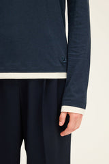 HALIMA NAVY LAYERING EFFECT T-SHIRT