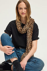 HEVA BLACK ROUND COLLAR COTTON T-SHIRT