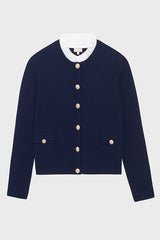 EMELINE BLOUSE COLLAR CARDIGAN