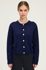 EMELINE BLOUSE COLLAR CARDIGAN
