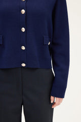 EMELINE BLOUSE COLLAR CARDIGAN
