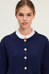 EMELINE BLOUSE COLLAR CARDIGAN