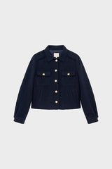 NADIE GOLD BUTTONS PLAIN TWEED JACKET