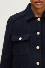 NADIE GOLD BUTTONS PLAIN TWEED JACKET