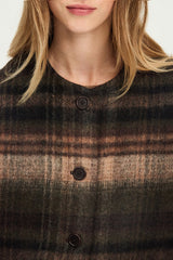 NOURA CHECKED SLEEVELESS JACKET