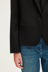 NAJIA LUREX PINSTRIPED SUIT JACKET