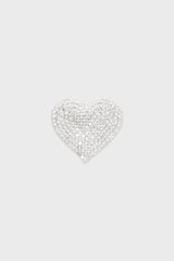 CLEA RHINESTONE HEART BROOCH