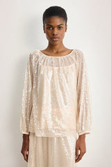 CALIXTA SEQUIN BLOUSE