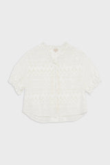 CAMIE SHORT SLEEVE LACE SHIRT