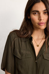 AMANDA FLUID SHIRT DRESS