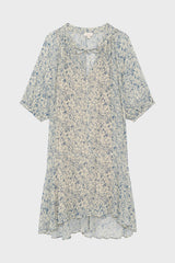 ARIANA ASYMMETRICAL FLORAL LUREX DRESS