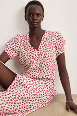 AUDREY WAISTED FLORAL MAXI DRESS
