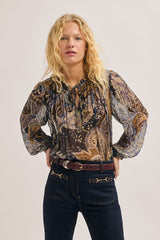 LOYSE PRINTED MUSLIN BLOUSE