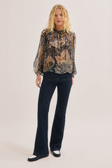 LOYSE PRINTED MUSLIN BLOUSE