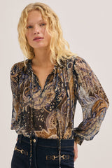 LOYSE PRINTED MUSLIN BLOUSE