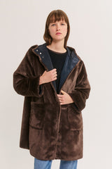 AMIE REVERSIBLE FAUX FUR PARKA