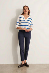 PICO11 NAVY STRAIGHT TROUSERS