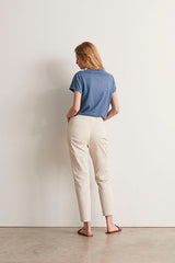 PICOLINO11 OFF-WHITE STRAIGHT TROUSERS