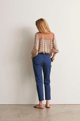 PICOLINO11 INDIGO BLUE STRAIGHT TROUSERS