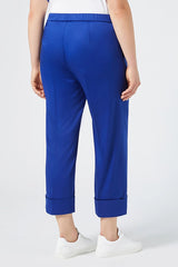 PIETRA BLUE STRETCH CROPPED TROUSERS