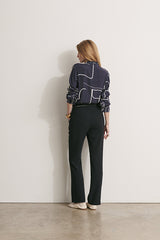 PINORSET ELASTICATED BACK STRAIGHT TROUSERS